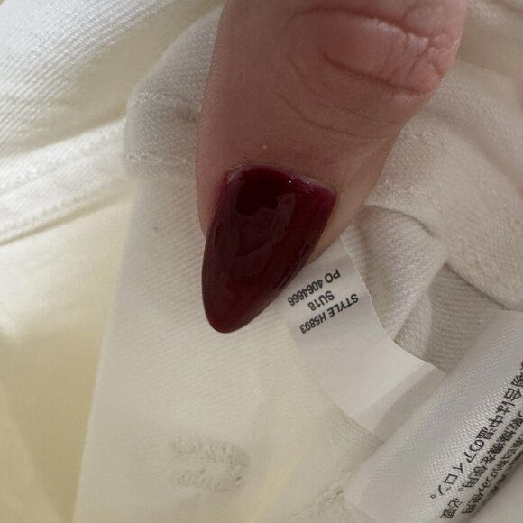 Madewell Jeans Womens Sz 31 10" High Rise Skinny Crop White Button Fly Mom Denim - Picture 10 of 10